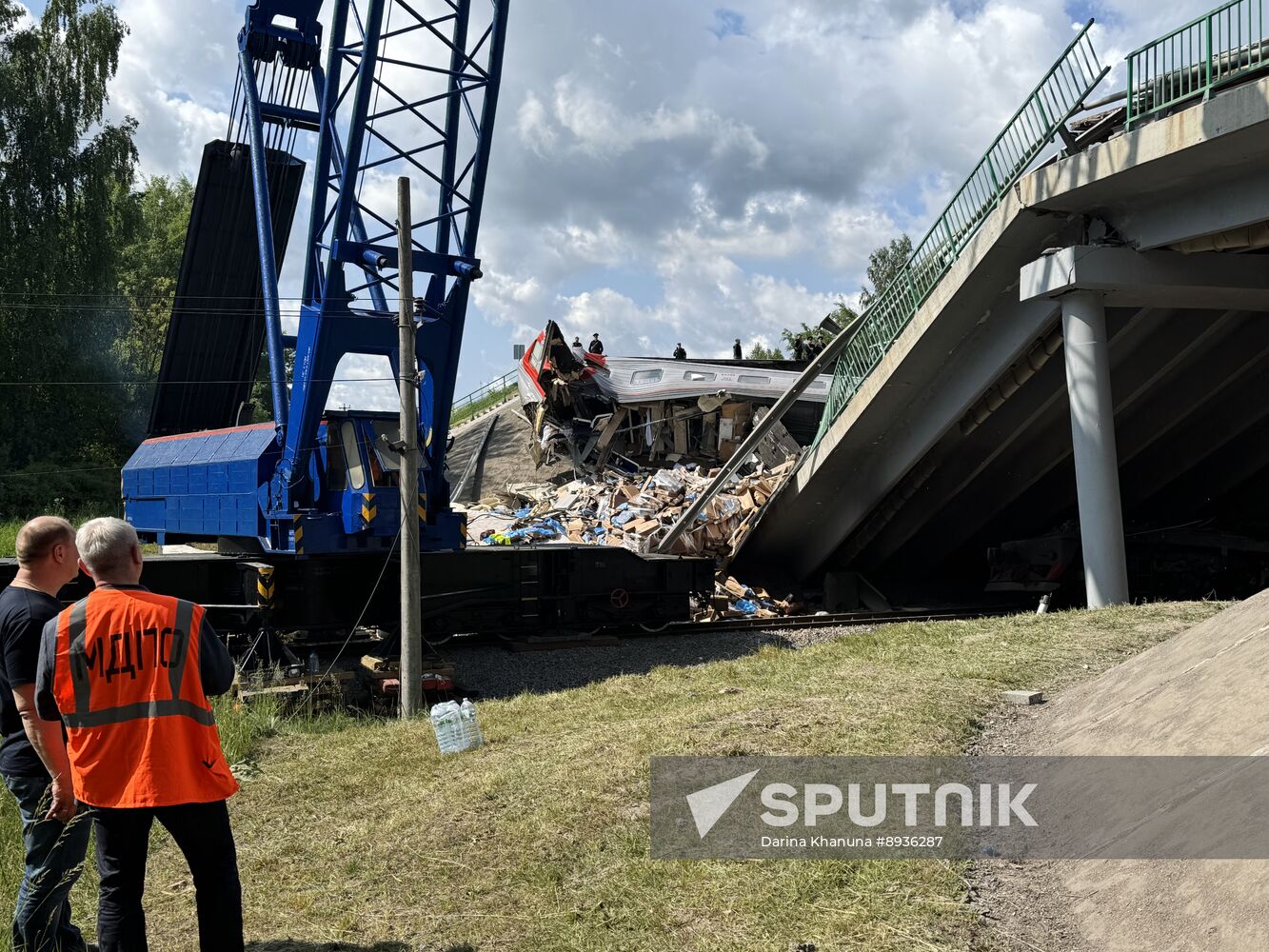 Russia Bryansk Region Bridge Collapse