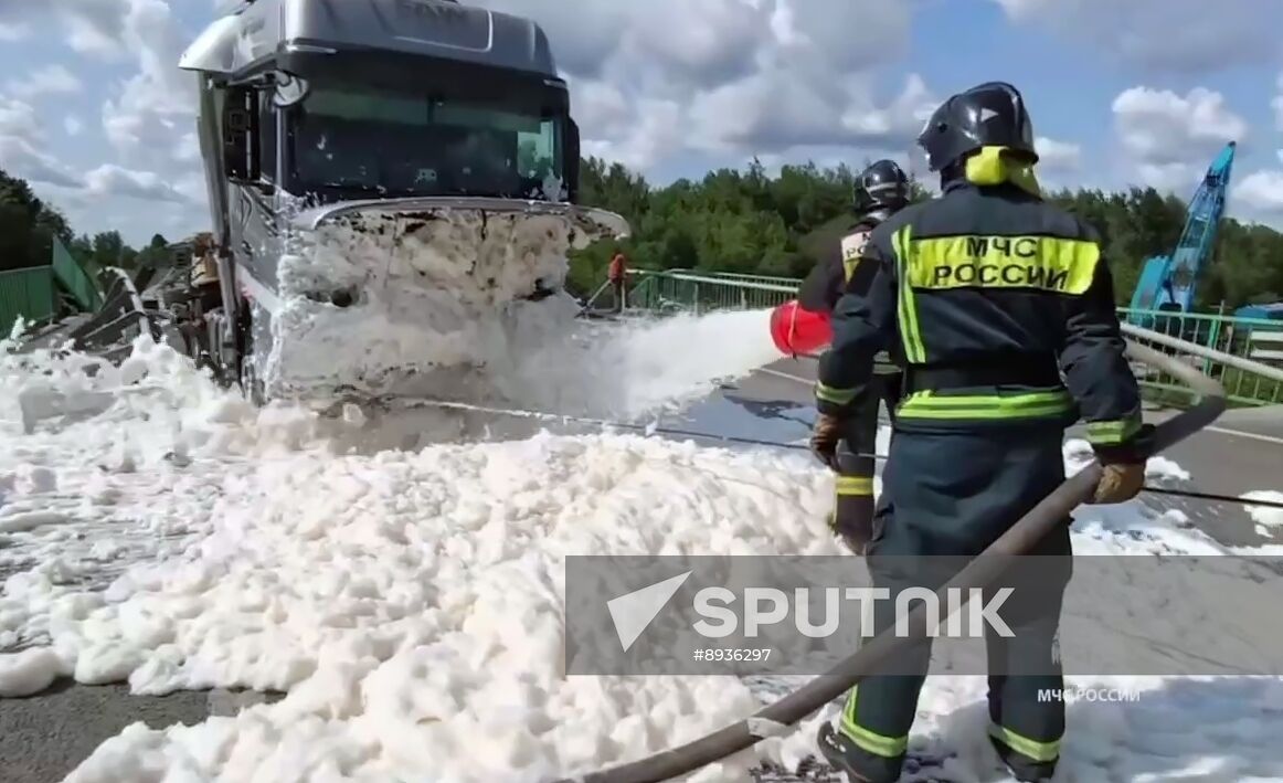 Russia Bryansk Region Bridge Collapse