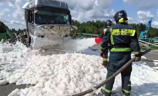 Russia Bryansk Region Bridge Collapse