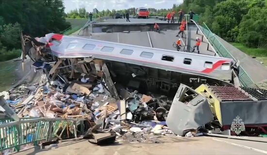 Russia Bryansk Region Bridge Collapse