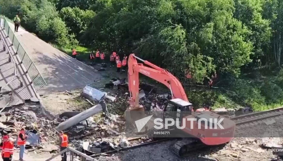 Russia Bryansk Region Bridge Collapse