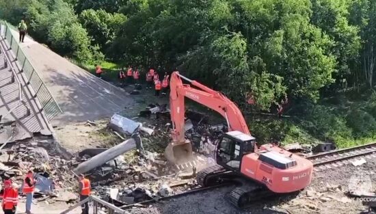 Russia Bryansk Region Bridge Collapse