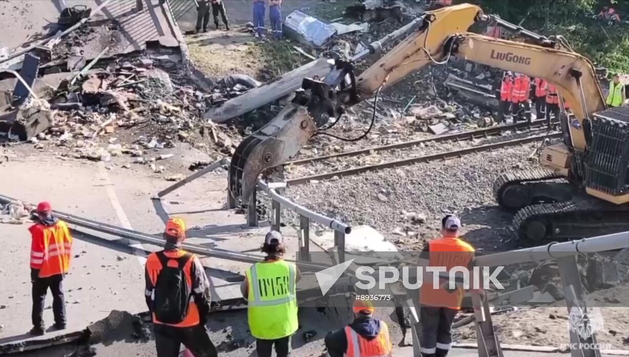 Russia Bryansk Region Bridge Collapse
