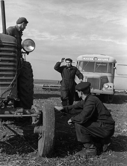 A mobile store at field camp in virgin land area