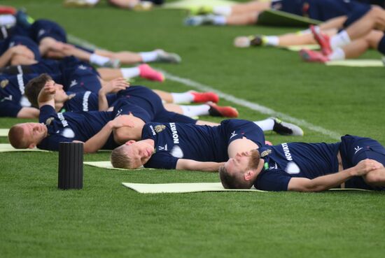 Russia Soccer Friendly Russia Training