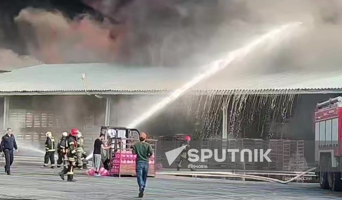 Russia Storage Facility Fire