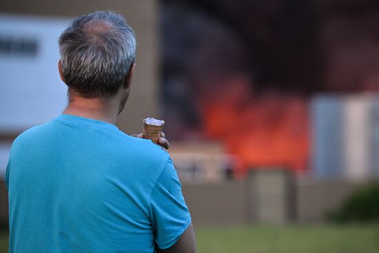 Russia Storage Facility Fire