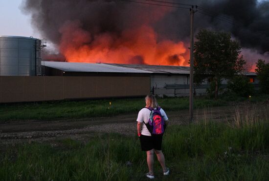 Russia Storage Facility Fire