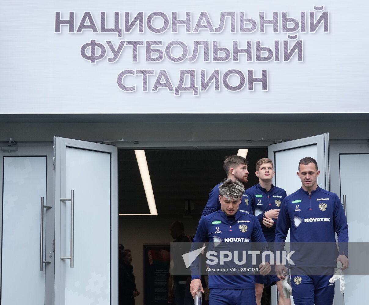 Belarus Soccer Friendly Russia Training