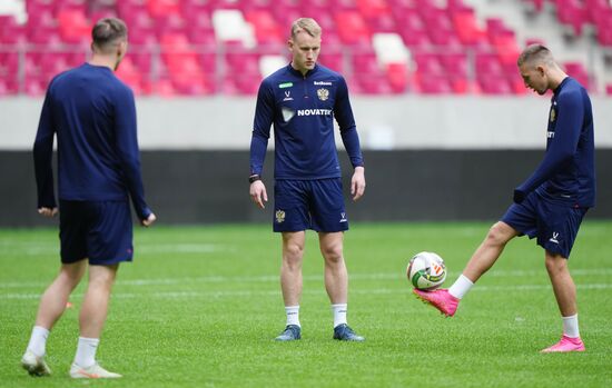 Belarus Soccer Friendly Russia Training