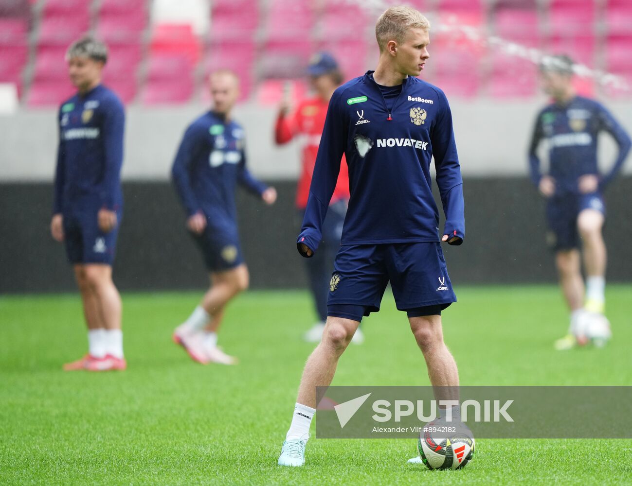 Belarus Soccer Friendly Russia Training