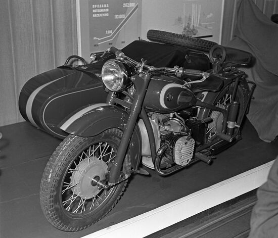 M-72 Soviet heavy motorcycle with side car