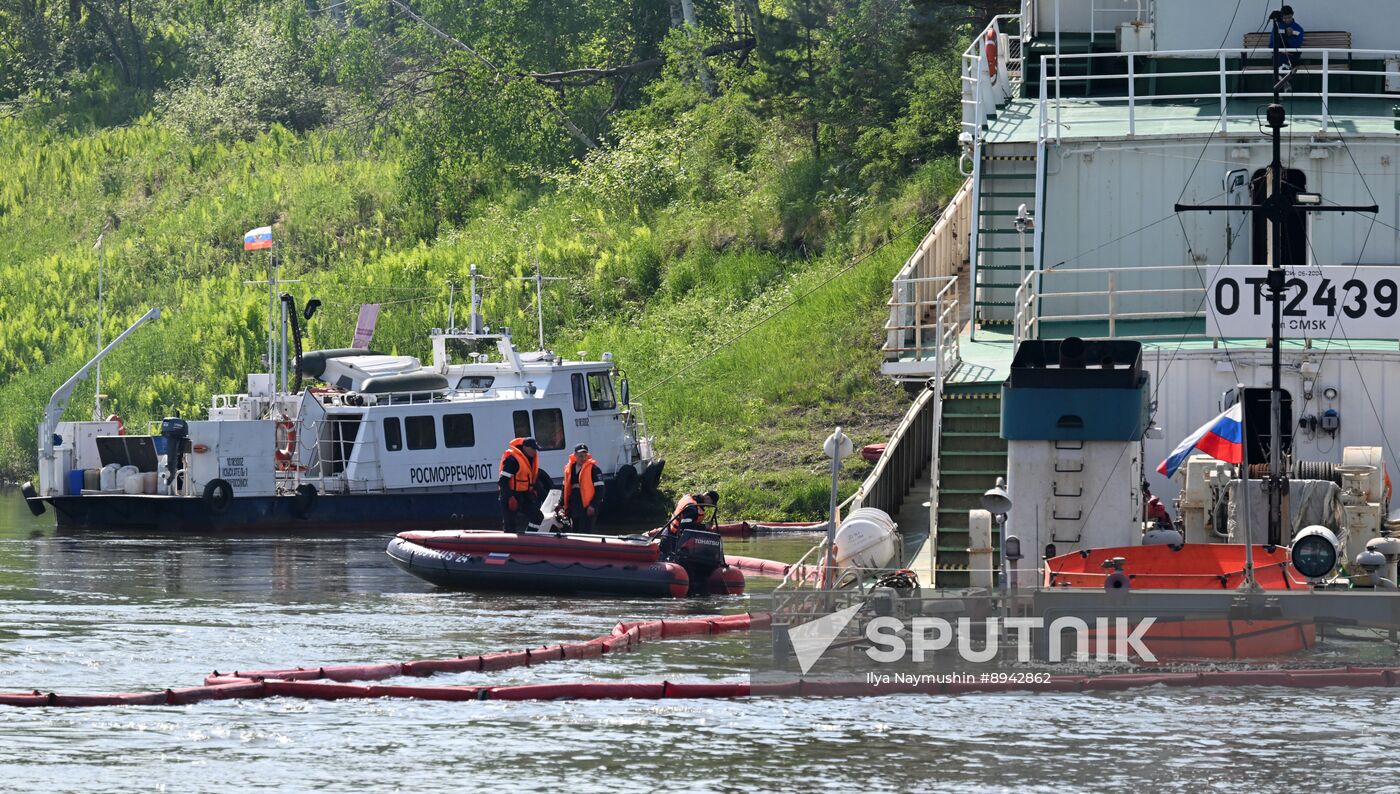 Russia Yenisei River Fuel Spill