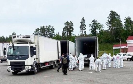 Russia Ukraine Military Operation Soldiers Bodies Exchange