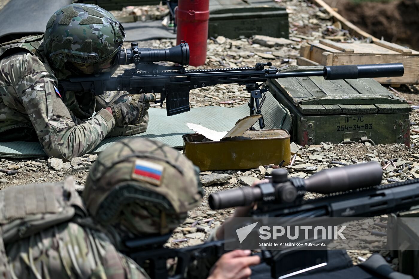 Russia Ukraine Military Operation Snipers Training