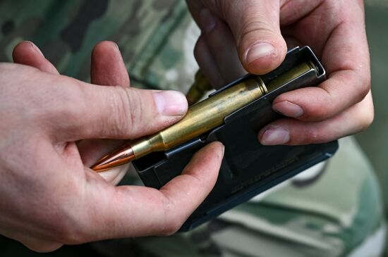 Russia Ukraine Military Operation Snipers Training