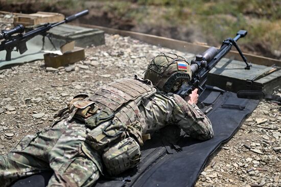 Russia Ukraine Military Operation Snipers Training