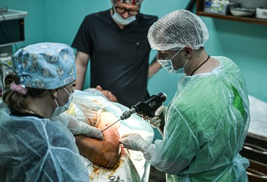 Russia Ukraine Military Operation Akhmat Frontline Hospital