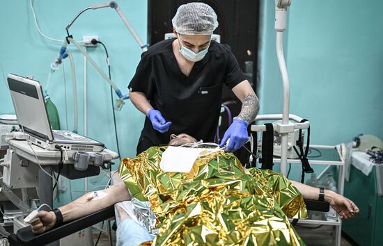 Russia Ukraine Military Operation Akhmat Frontline Hospital