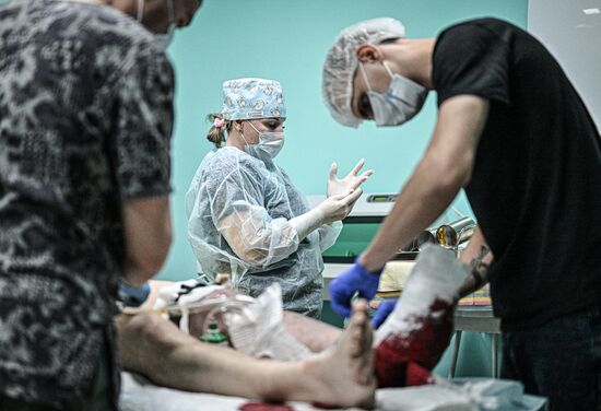 Russia Ukraine Military Operation Akhmat Frontline Hospital