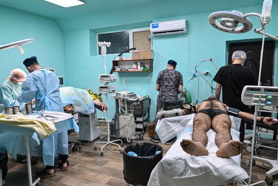 Russia Ukraine Military Operation Akhmat Frontline Hospital