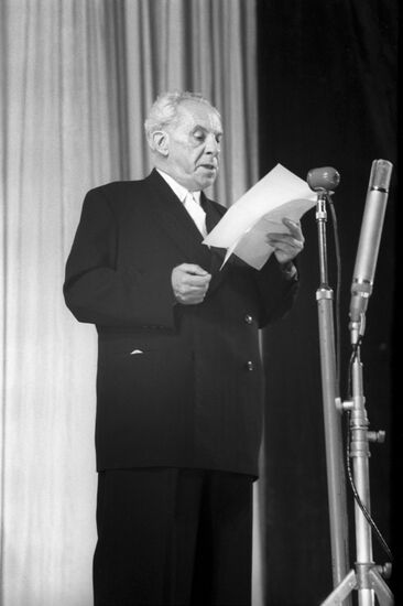 Poet Maxim Rylsky at Days of Polish Culture in USSR event