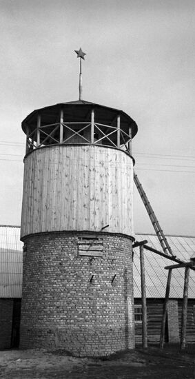 Water tower at Kalinin Collective Farm, Byelorussian SSR