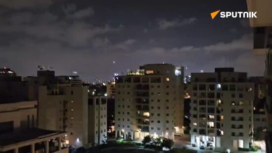Air defense systems are actively working in the skies above Tel Aviv
