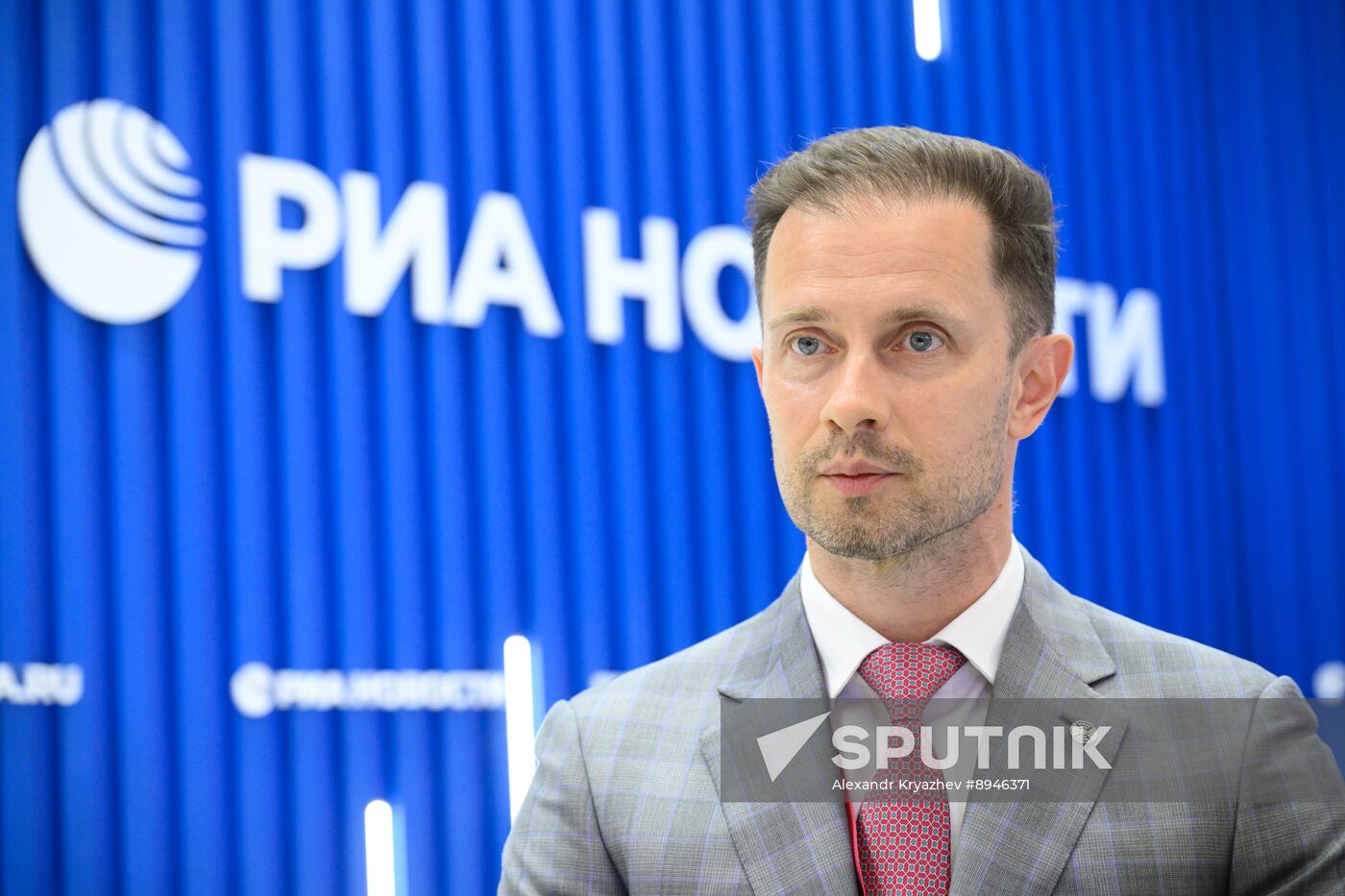 SPIEF-2025. RIA Novosti stand and Sputnik Radio studio