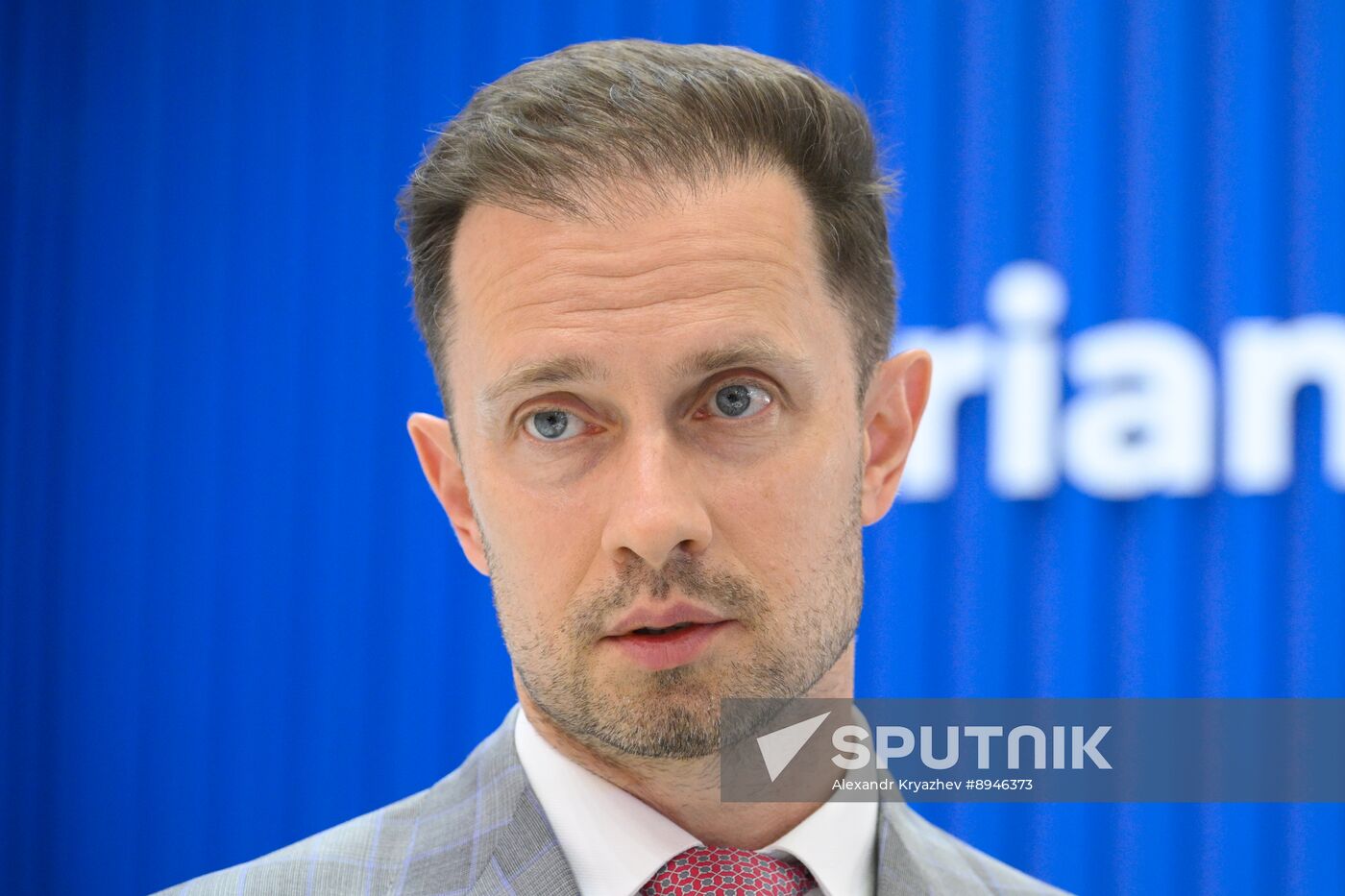 SPIEF-2025. RIA Novosti stand and Sputnik Radio studio