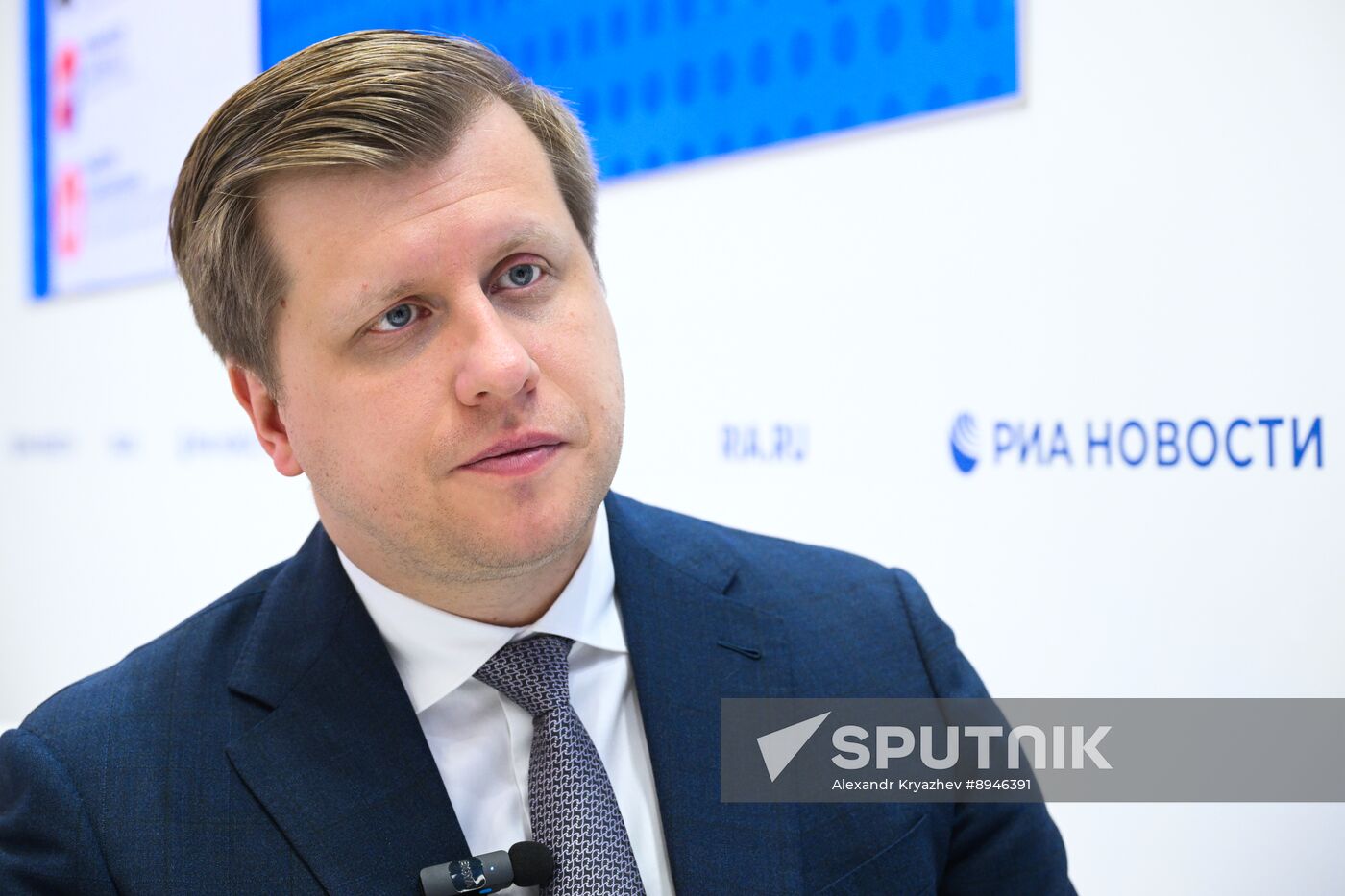SPIEF-2025. RIA Novosti stand and Sputnik Radio studio