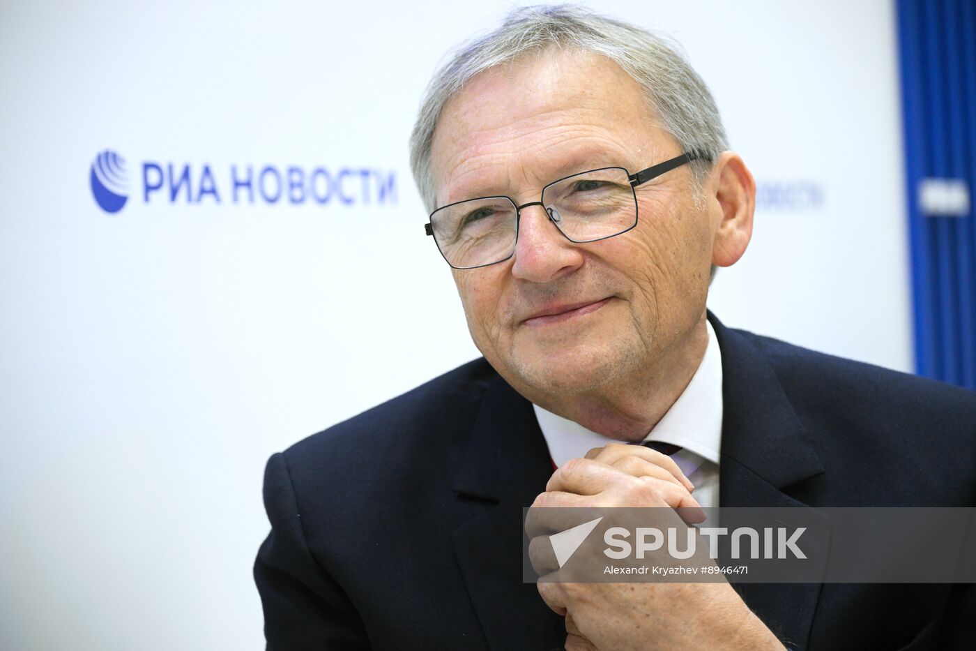 SPIEF-2025. RIA Novosti stand and Sputnik Radio studio