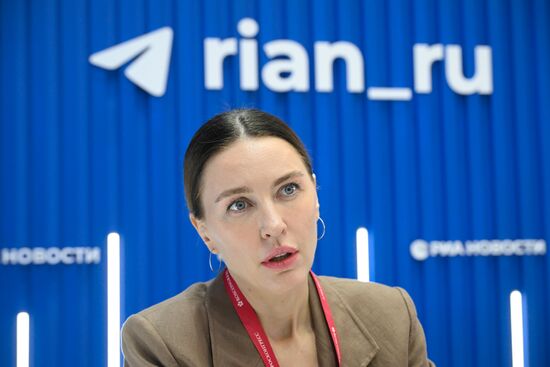 SPIEF-2025. RIA Novosti stand and Sputnik Radio studio
