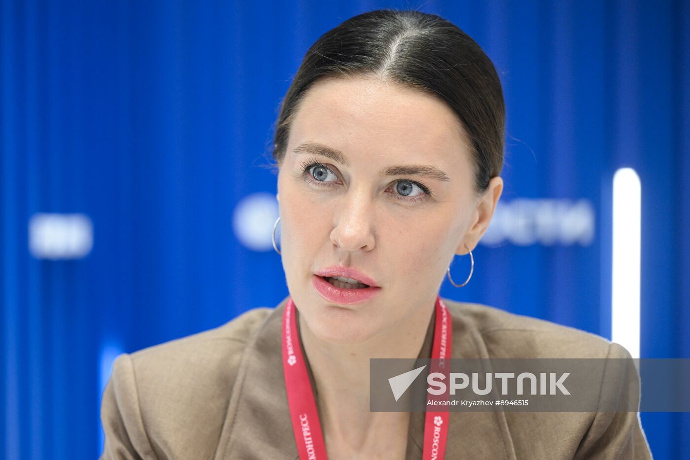 SPIEF-2025. RIA Novosti stand and Sputnik Radio studio