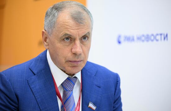 SPIEF-2025. RIA Novosti stand and Sputnik Radio studio