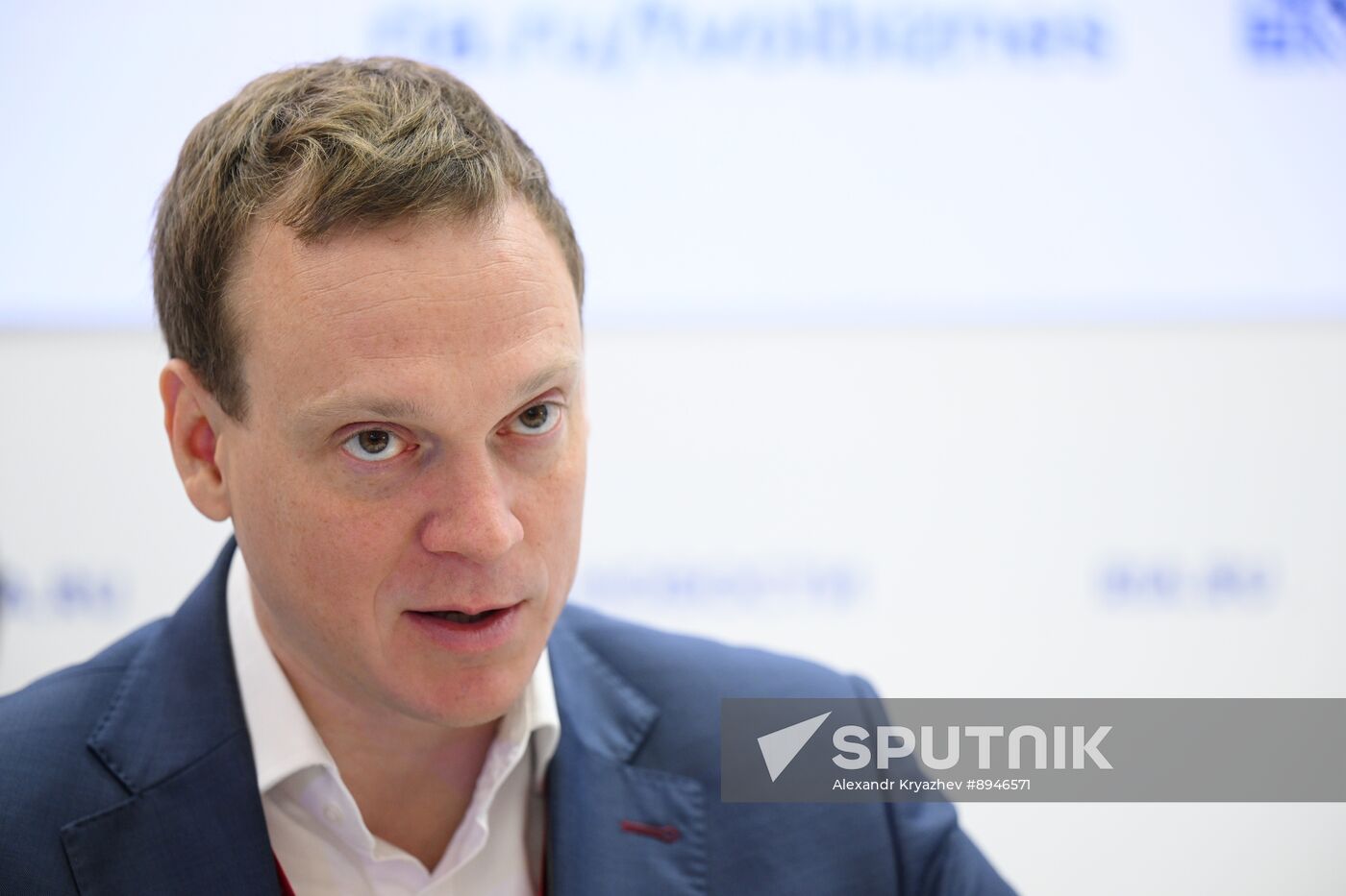 SPIEF-2025. RIA Novosti stand and Sputnik Radio studio