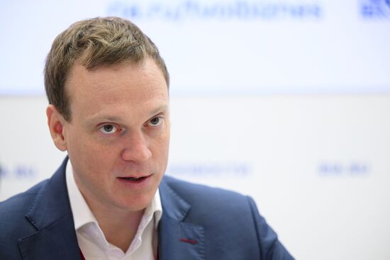 SPIEF-2025. RIA Novosti stand and Sputnik Radio studio