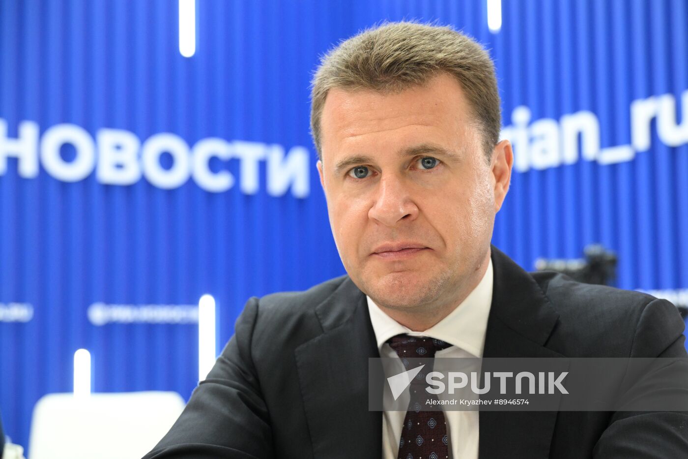 SPIEF-2025. RIA Novosti stand and Sputnik Radio studio