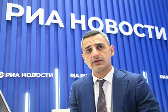 SPIEF-2025. RIA Novosti stand and Sputnik Radio studio