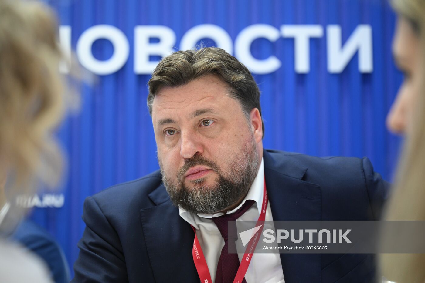 SPIEF-2025. RIA Novosti stand and Sputnik Radio studio