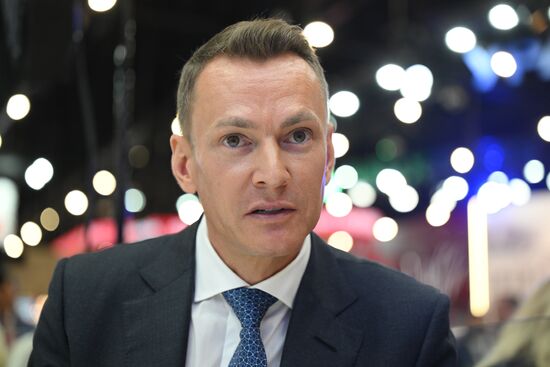 SPIEF-2025. RIA Novosti stand and Sputnik Radio studio