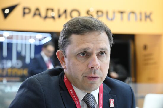 SPIEF-2025. RIA Novosti stand and Sputnik Radio studio