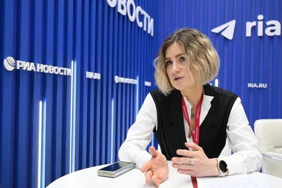 SPIEF-2025. RIA Novosti stand and Sputnik Radio studio