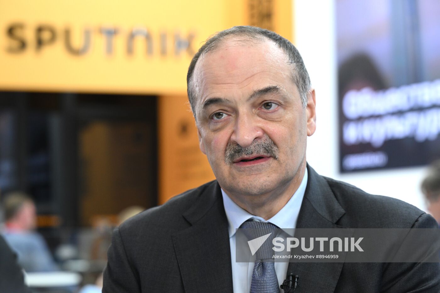 SPIEF-2025. RIA Novosti stand and Sputnik Radio studio