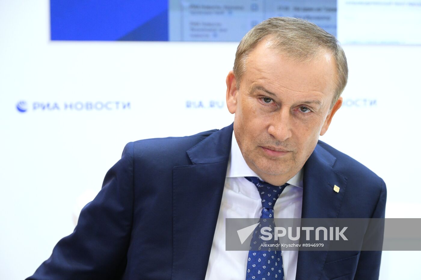 SPIEF-2025. RIA Novosti stand and Sputnik Radio studio