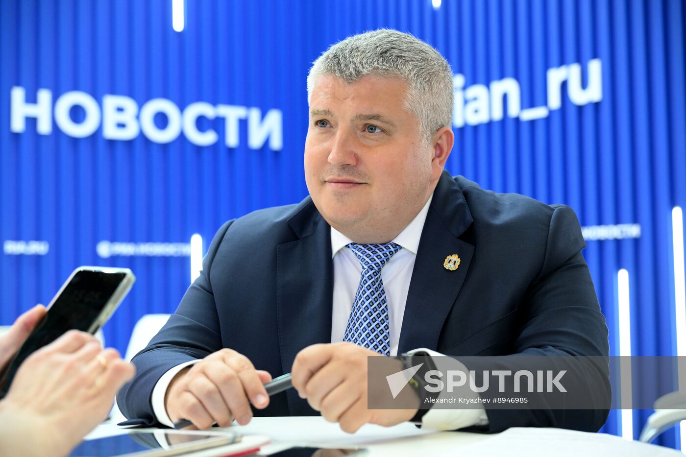 SPIEF-2025. RIA Novosti stand and Sputnik Radio studio