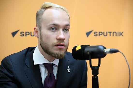 SPIEF-2025. RIA Novosti stand and Sputnik Radio studio