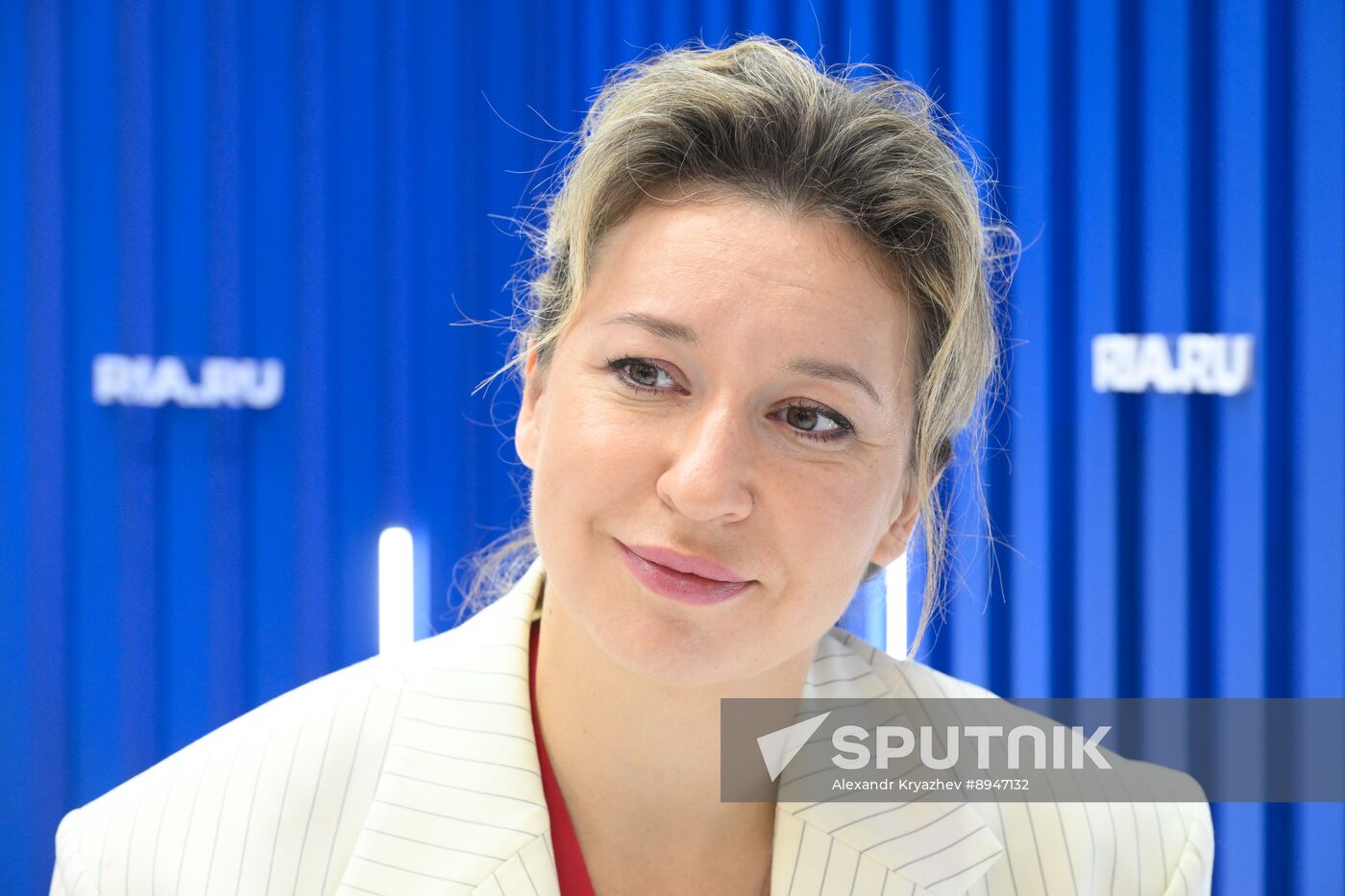 SPIEF-2025. RIA Novosti stand and Sputnik Radio studio