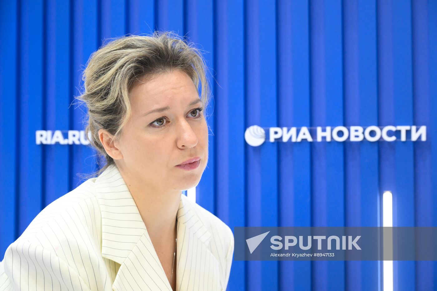 SPIEF-2025. RIA Novosti stand and Sputnik Radio studio