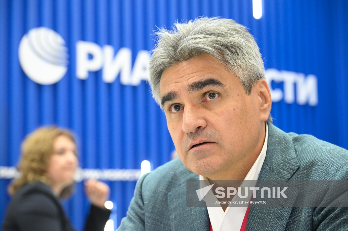SPIEF-2025. RIA Novosti stand and Sputnik Radio studio